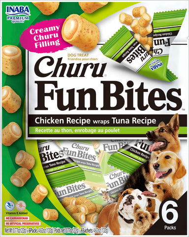 Dog Churu Fun Bites - Chicken Recipe wraps Tuna Recipe