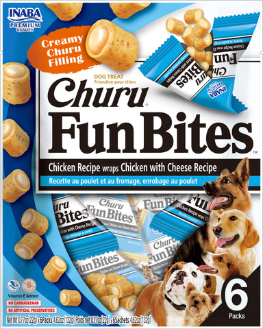 Dog Churu Fun Bites - Chicken Recipe wraps Chicken with Cheese Recipe