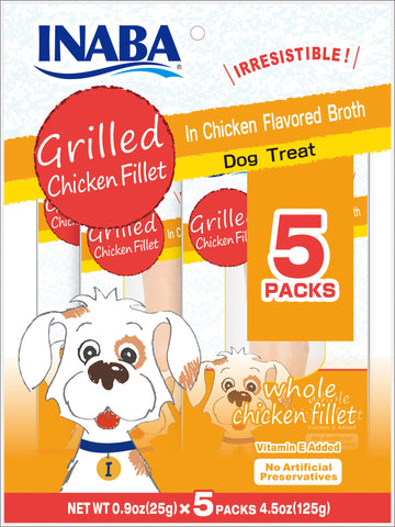 Grilled Chicken Fillet in Chicken Broth for Dogs 5P